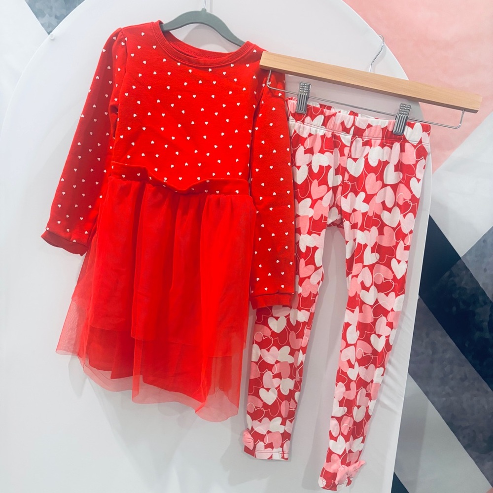 Carter's Red Heart Patterned Top